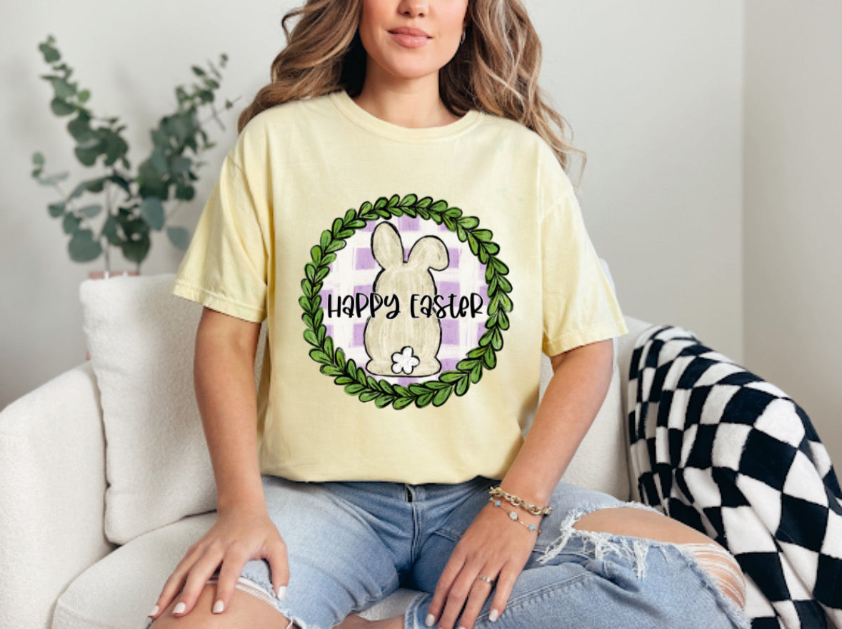 Adult Gingham Bunny Tee
