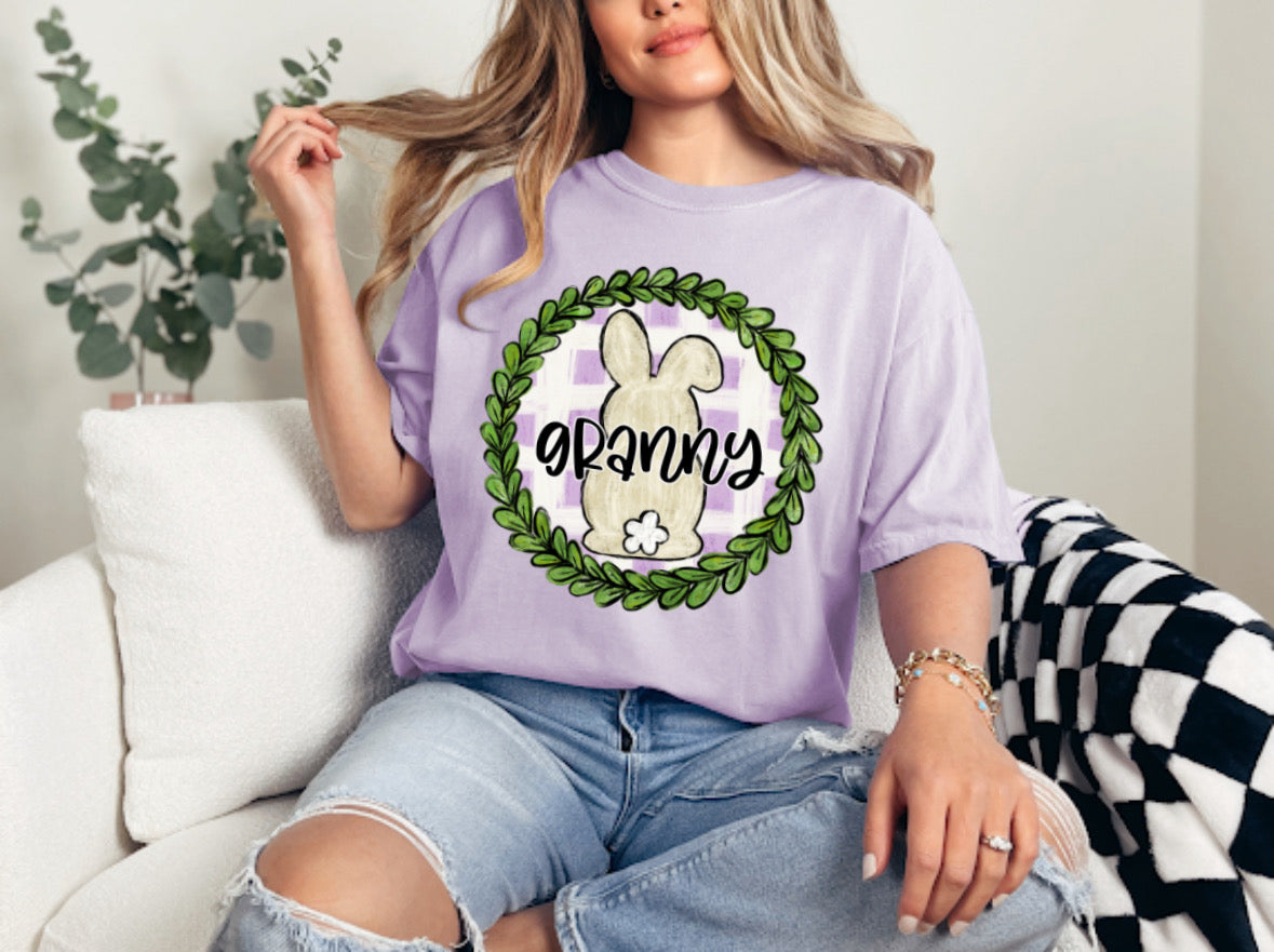 Adult Gingham Bunny Tee