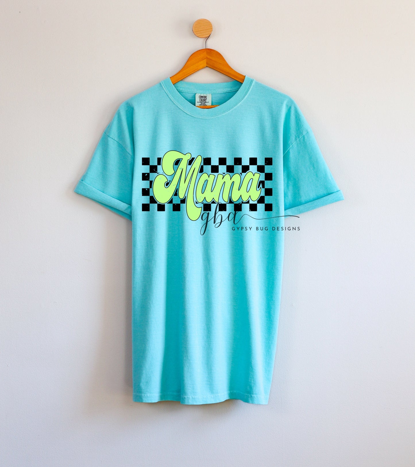 Checkered Mama Neons Tee
