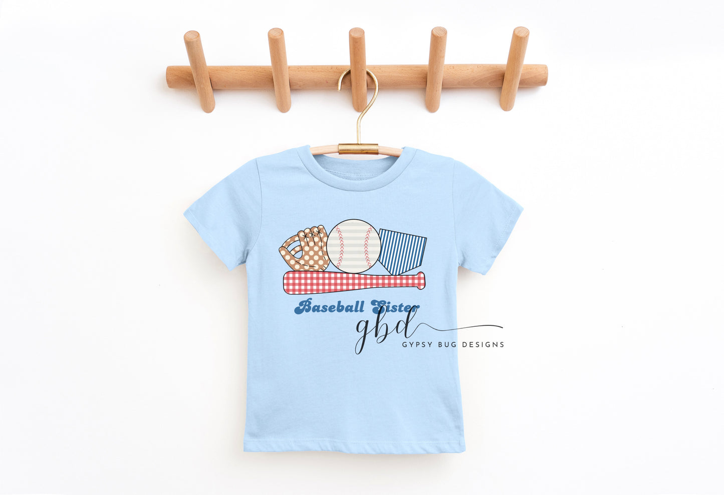 Customizable Gingham Baseball Tee