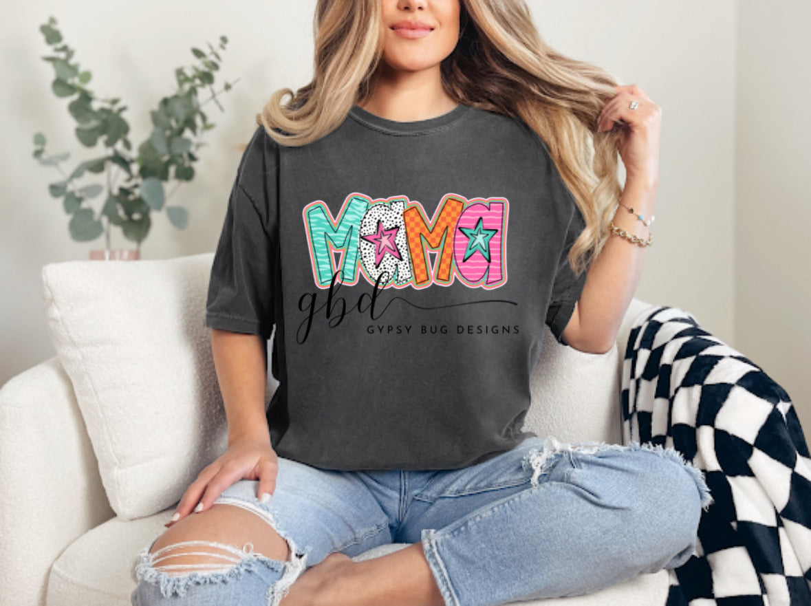 Retro Stars Mama Tee