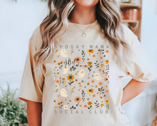 Spooky Mama Social Club Floral Tee