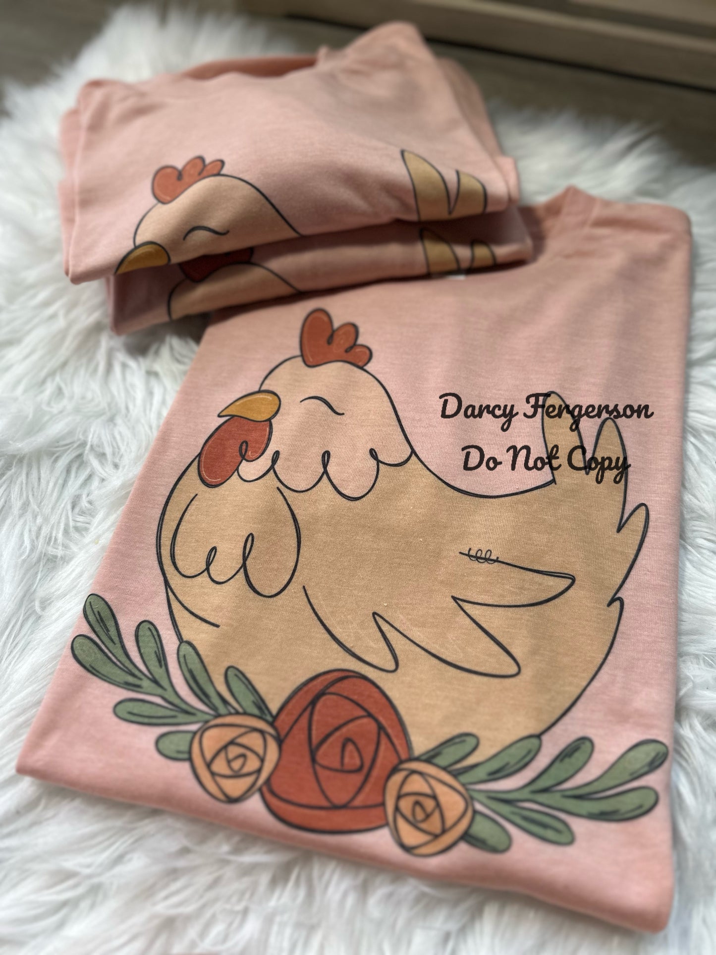 Spring Floral Chicken Tee