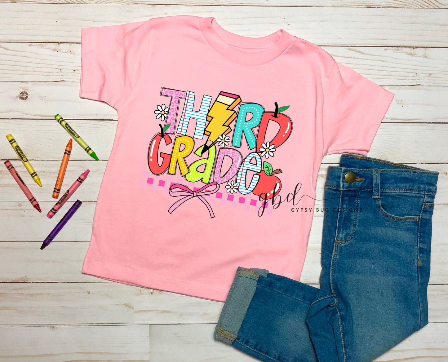 Girly Retro Back to School Tee