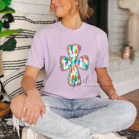 Watercolor Cross Tee