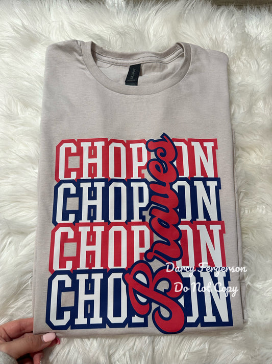 Chop On Braves Tee Gildan