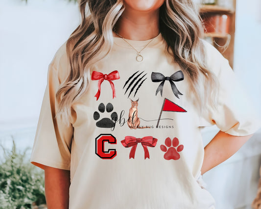 Central Wildcats Coquette Spirit Tee