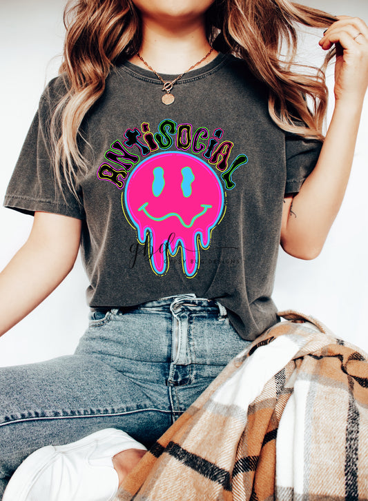 Antisocial Smiley Tee