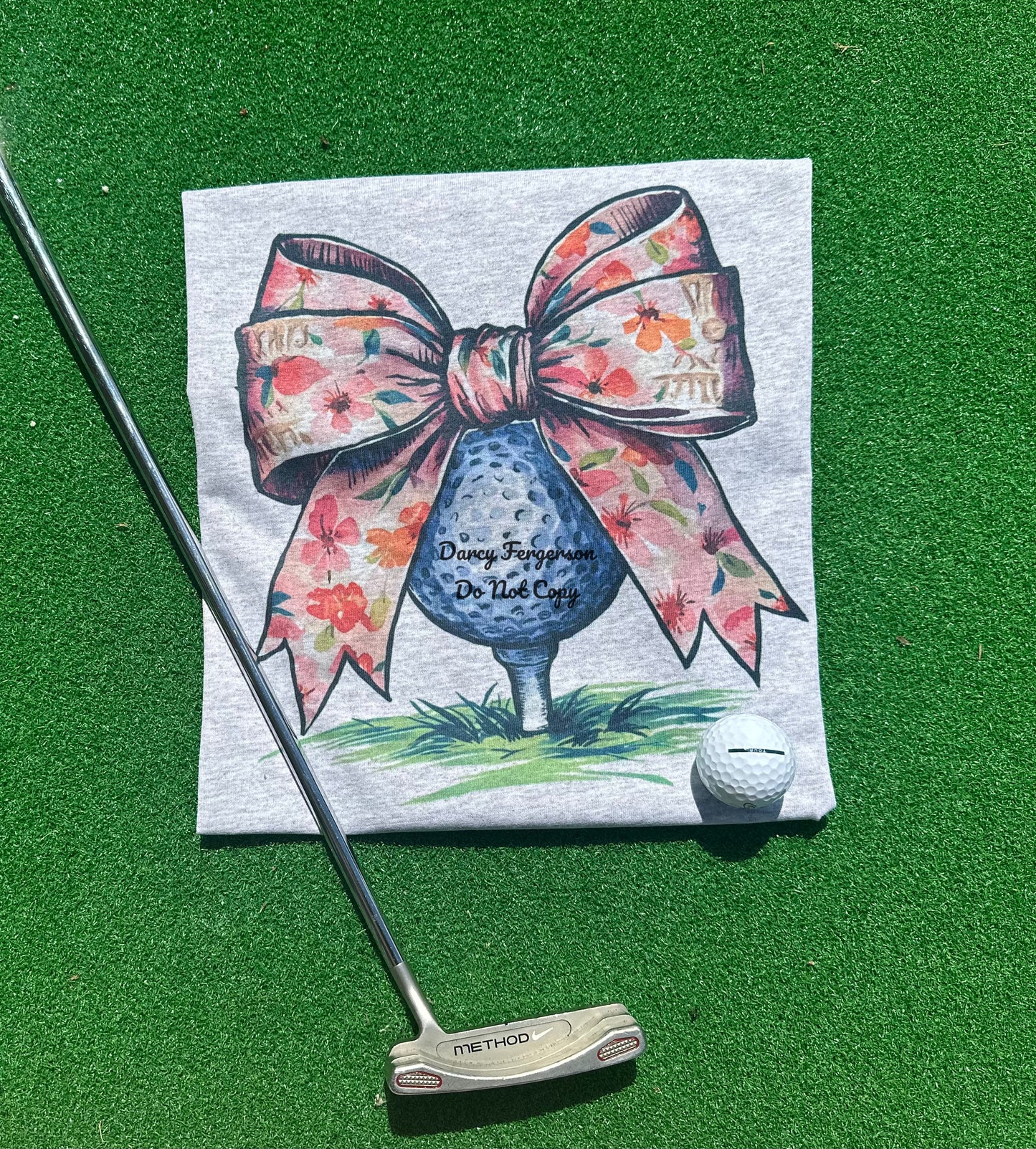 Girly Golf Coquette Bow Tee