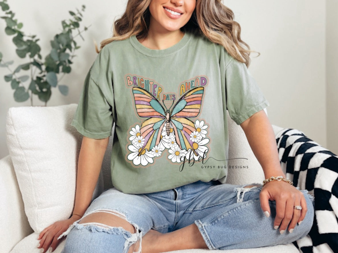 Brighter Days Ahead Butterfly Tee